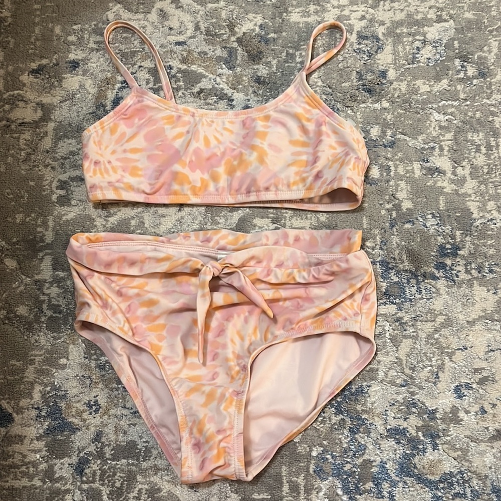 Girls Pink Tie Dye Bikini